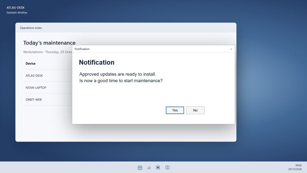 Ask the user a Yes/No question
